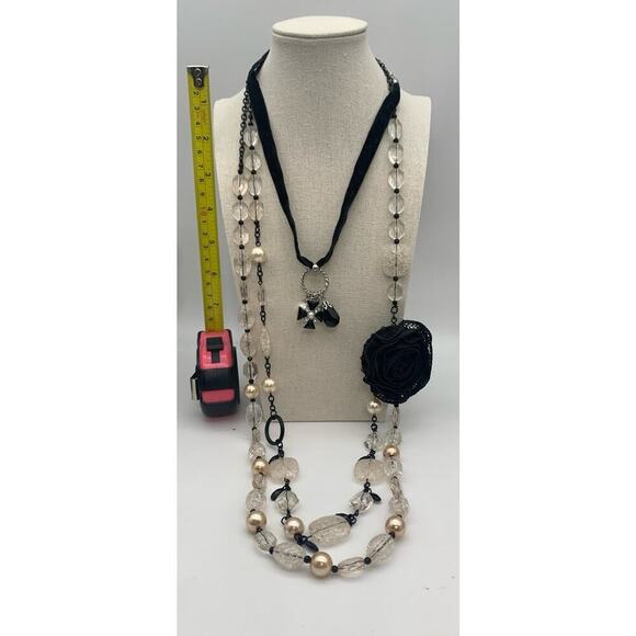 Lot Of 2 Whimsygoth Fairygoth Goth Steampunk Emo Necklaces - Picture 1 of 5